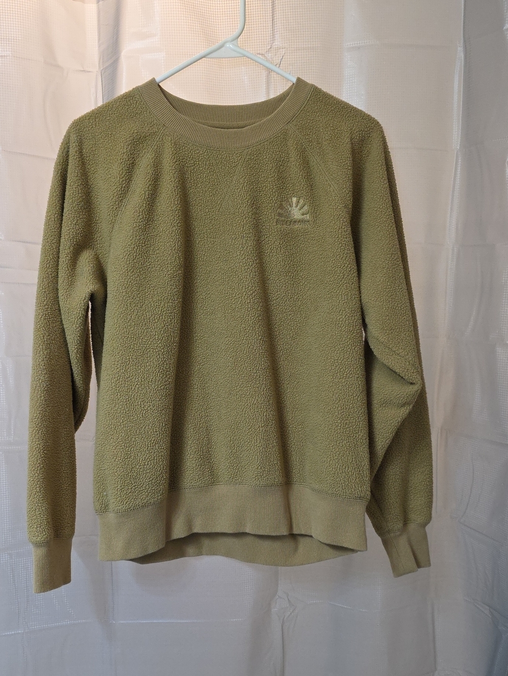 Billabong Olive Green Crewneck Fleece Sweater